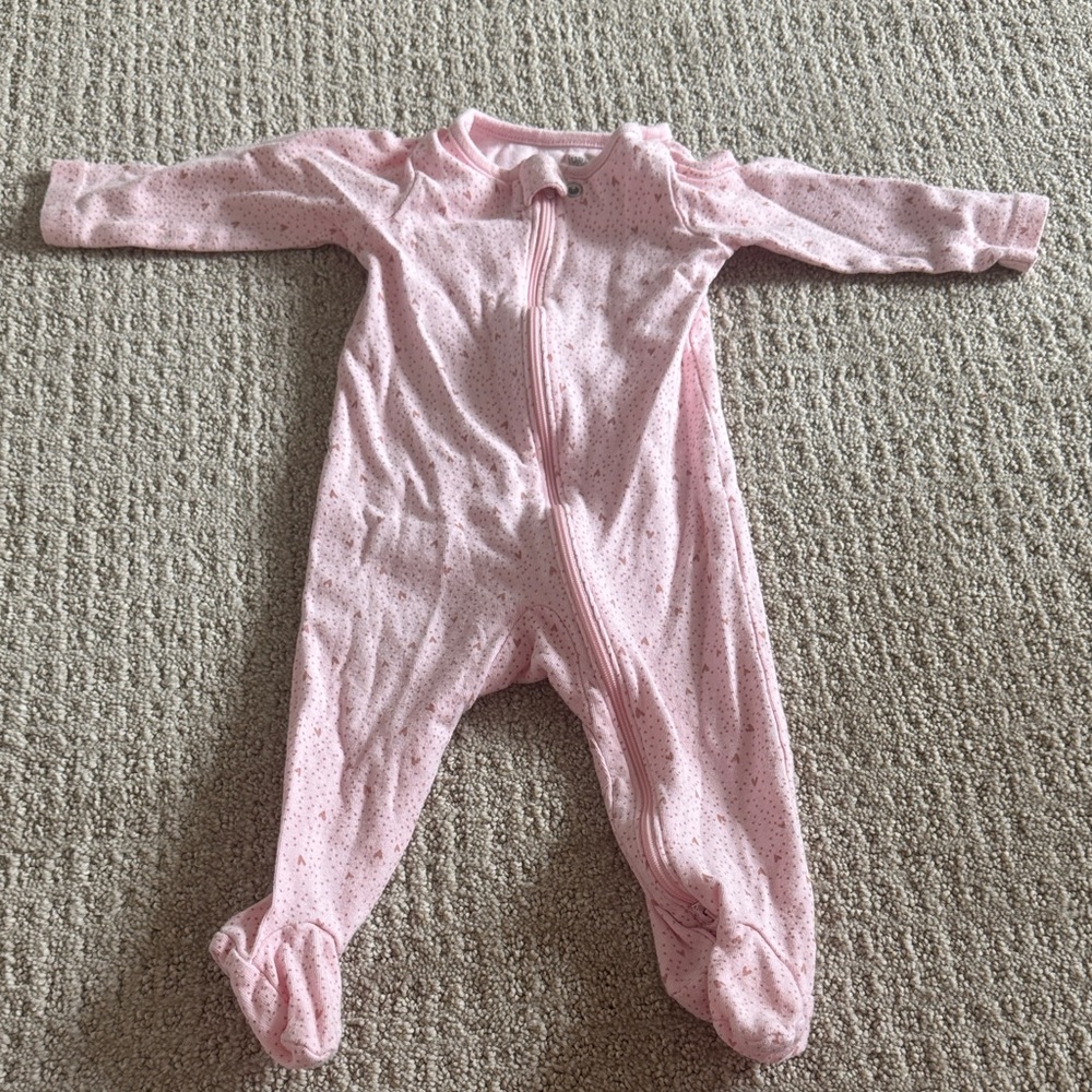 Carter's Pink Speckled Footie One Piece